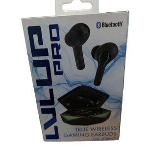 Lvlup Pro True Wireless Gaming Earbuds Low Latency Black Bluetooth Compatible